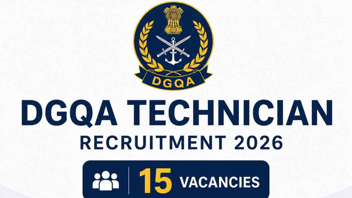 DGQA Technician Recruitment 2026