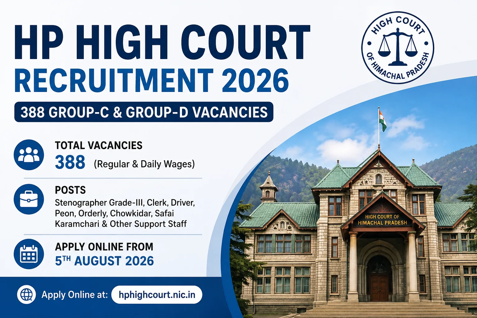 HP High Court Recruitment 2026