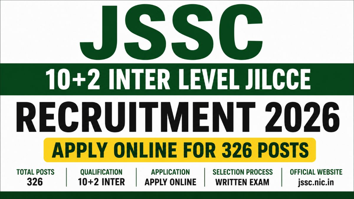 JSSC JILCCE Inter Level Recruitment 2026