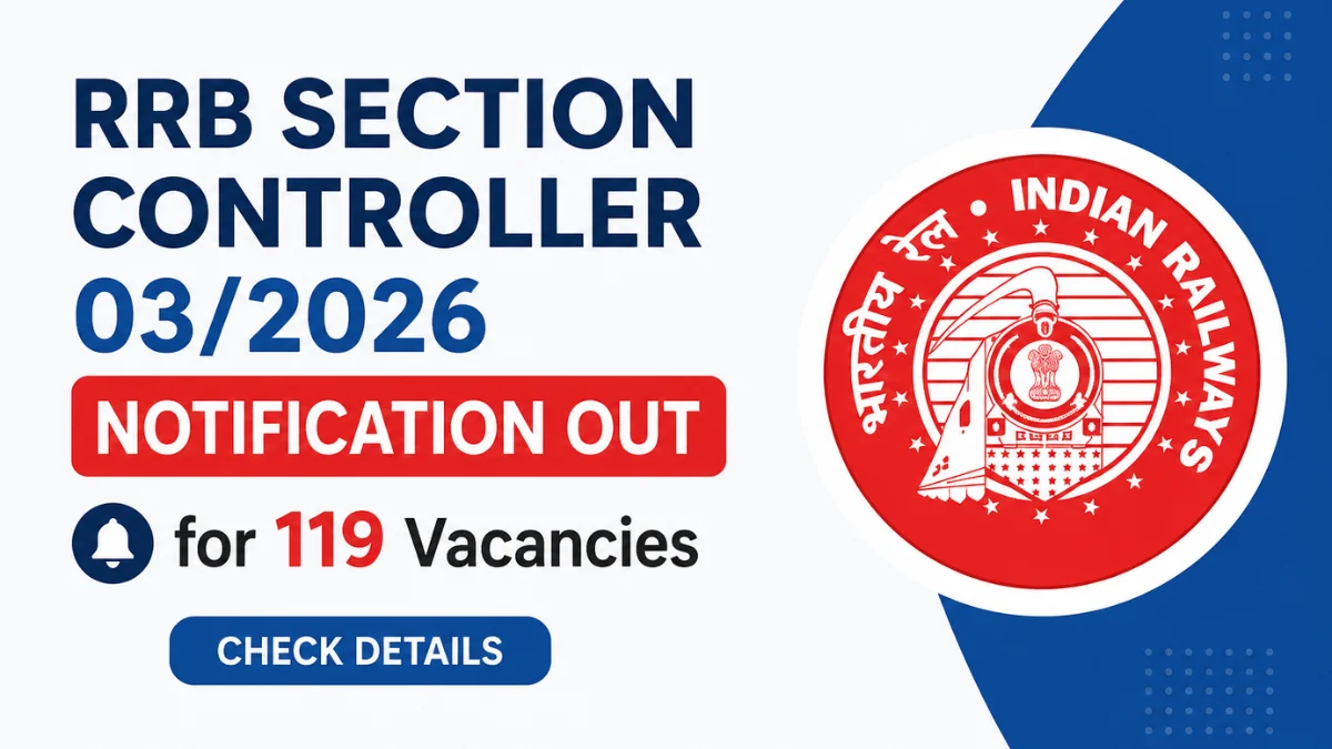 RRB Section Controller Recruitment 2026
