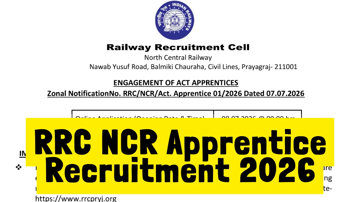 RRC NCR Apprentice Recruitment 2026