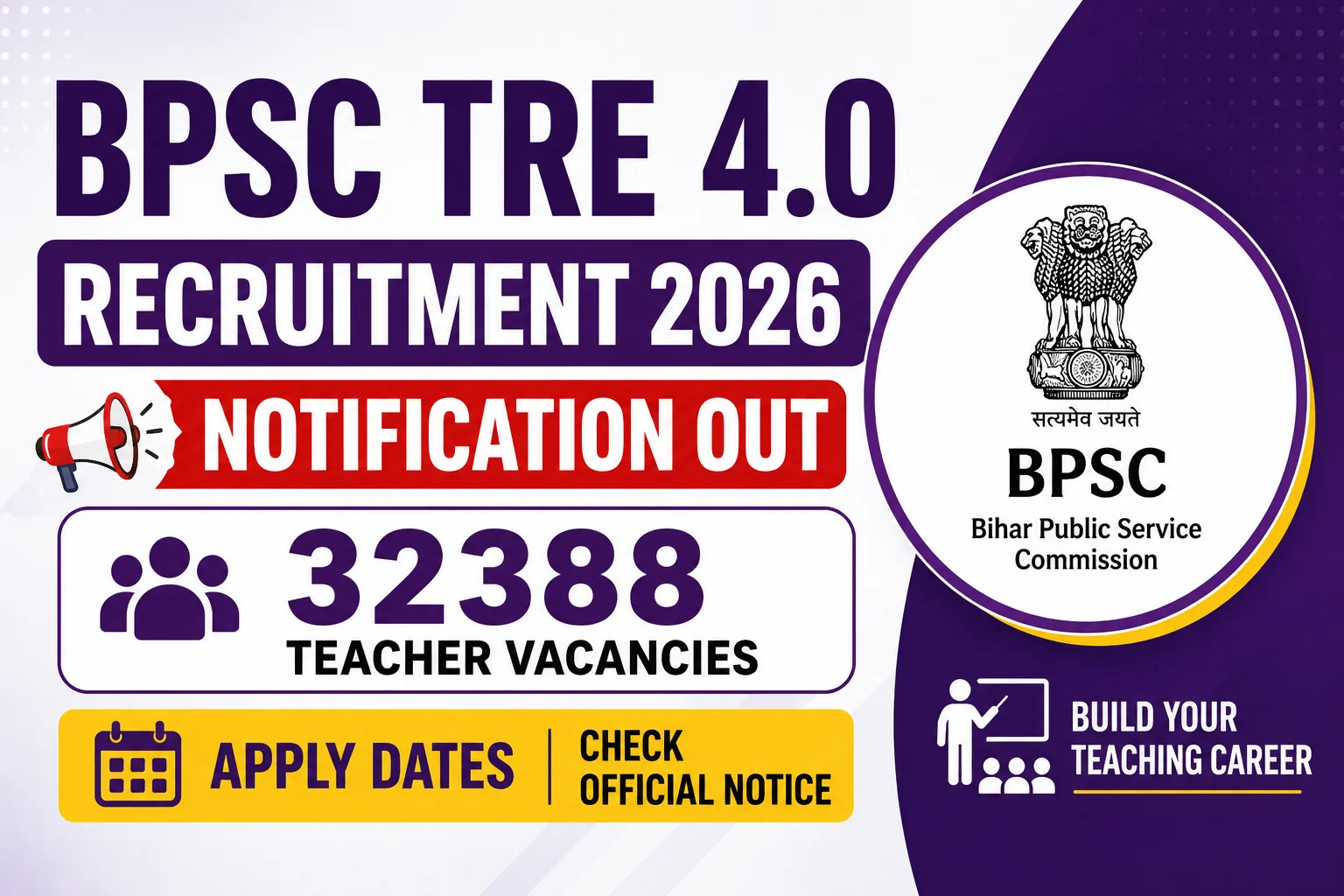 BPSC TRE 4.0 Recruitment 2026