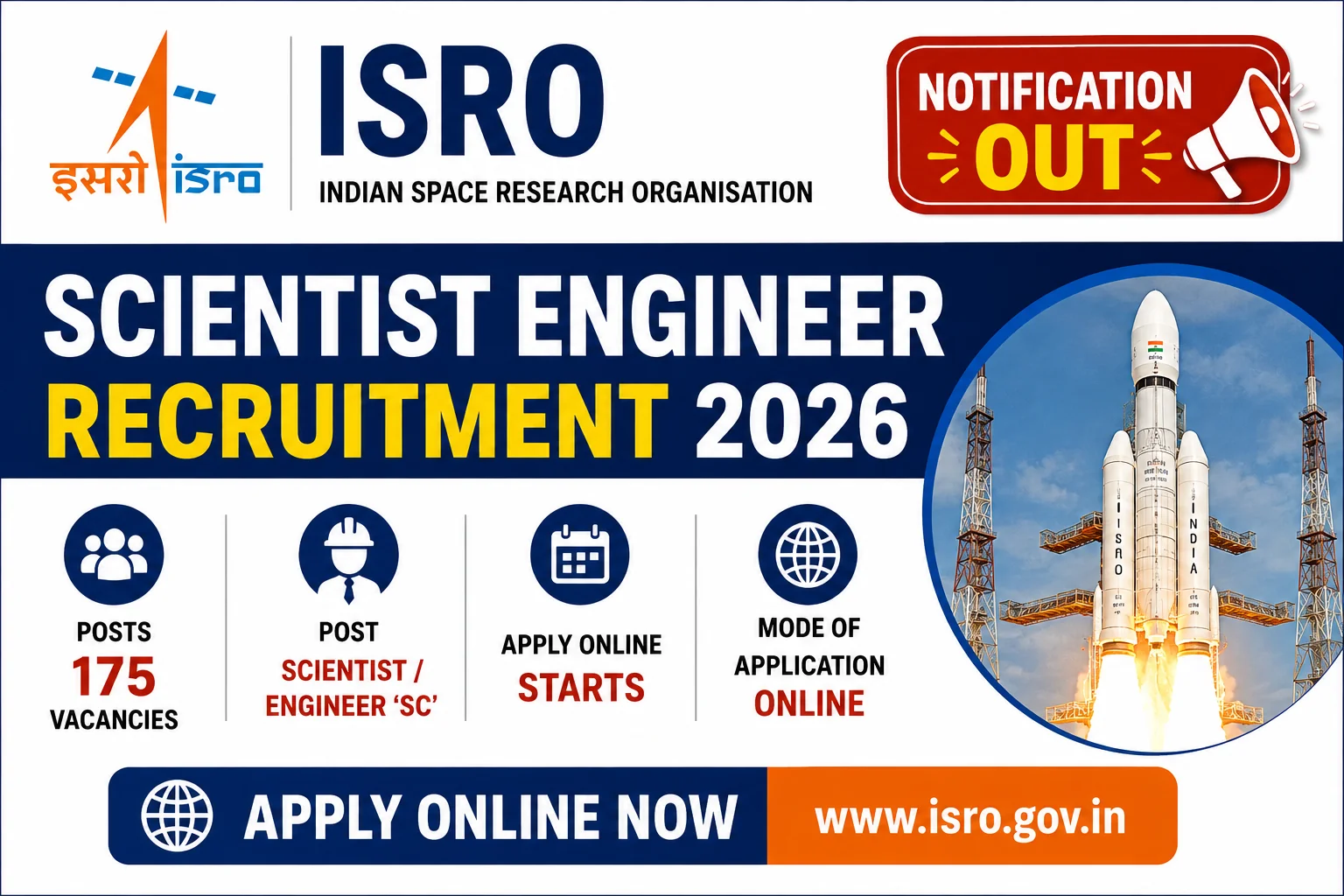 ISRO Scientist Engineer Recruitment 2026