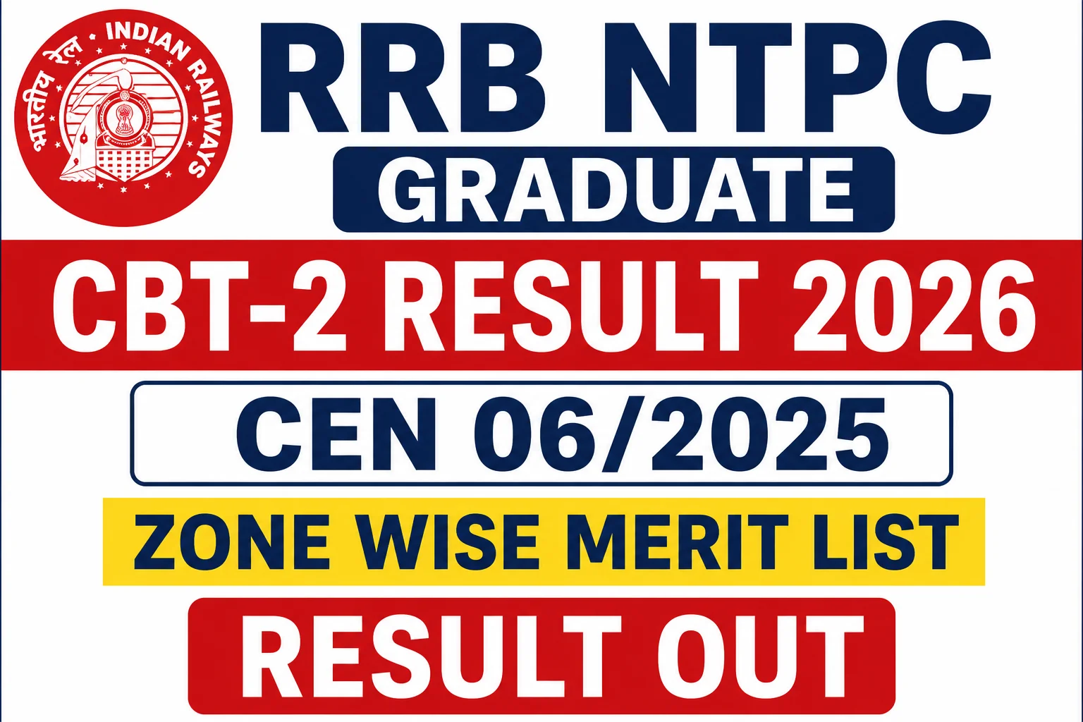 RRB NTPC Graduate CBT-2 Result 2026 Out