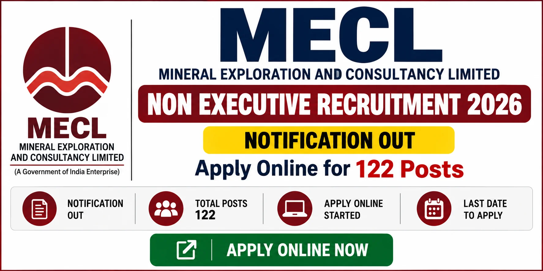 MECL Non Executive Recruitment 2026