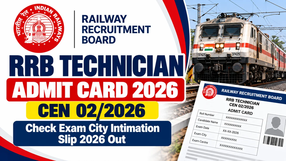 RRB Technician Admit Card 2026